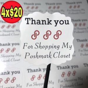 48ct thank you for shopping my Poshmark stickers